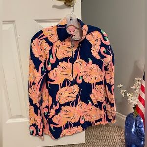 Lily Pulitzer pullover flamingos